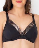 Maillot de bain triangle armatures La Double Mix noir Antigel Bain FBA3250-NO face