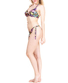 Maillot de bain triangle armatures La Muse en Fleurs bouquet radieux noir Antigel Bain FBB3230-BR