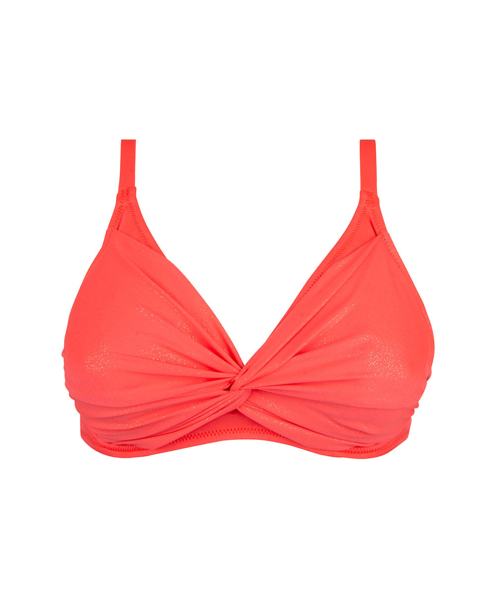 Maillot de bain triangle armatures La Starlette star corail Antigel Bain FBB3205-SC 10