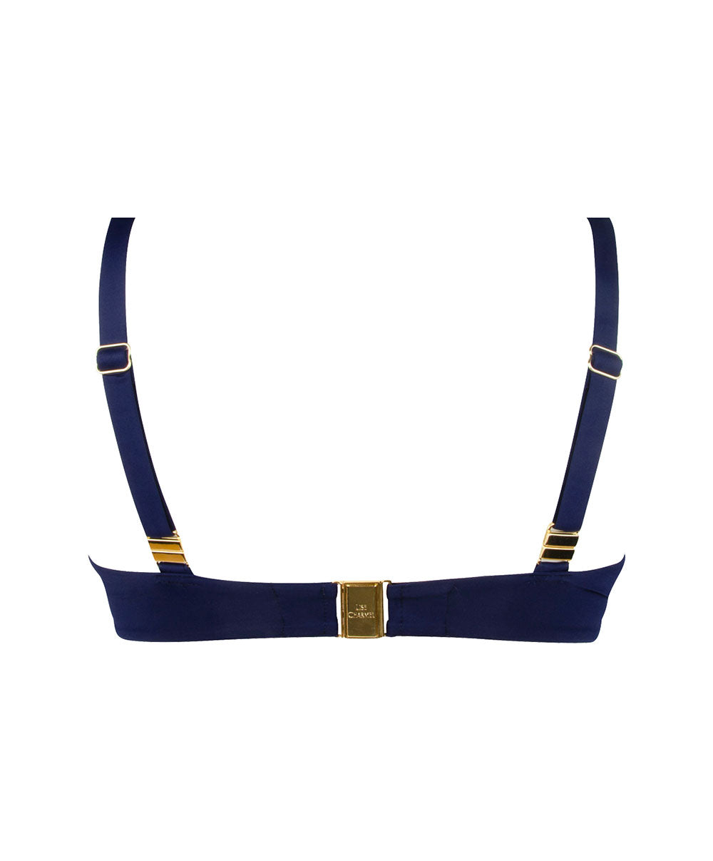 Maillot de bain triangle avec armatures Lise Charmel bain Sublime Drapé marine ABB2550-MP