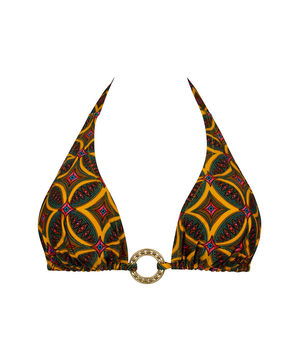 Maillot de bain triangle mousse La Muse Africa jaune Antigel Bain EBB2756-JA