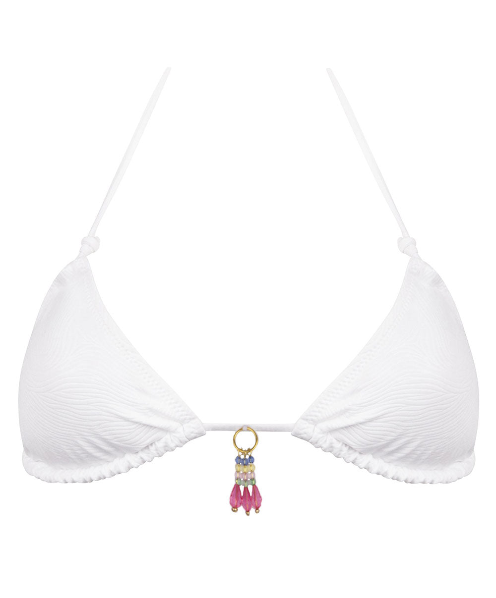 Maillot de bain triangle mousse La Muse des Vagues blanc Antigel Bain EBB2726-VB 100