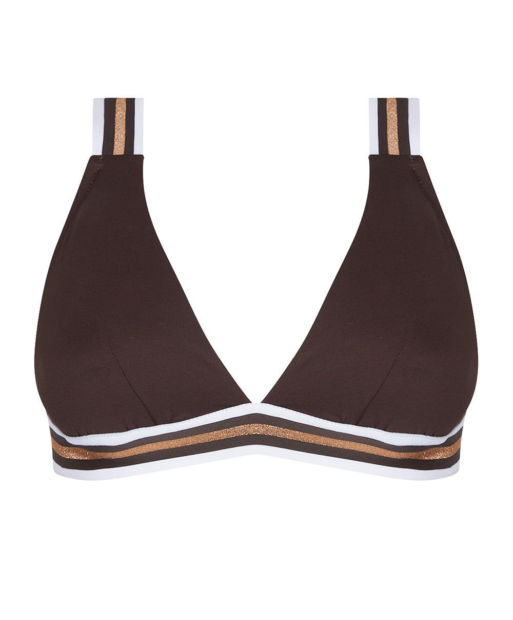 Maillot de bain triangle sans armatures Lise Charmel bain Énergie Nautique taupe ABA2035-TN