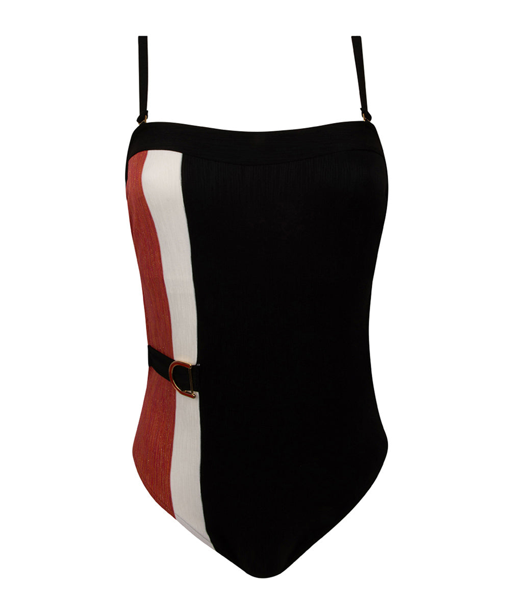 Maillot de bain une pièce bustier sans armatures Lise Charmel bain Chic Aquatique ginger chic ABB7265-GC