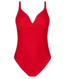 Maillot de bain une pièce coque triangle décolleté plongeant La Chiquissima rouge Antigel Bain FBB7914-MR 100