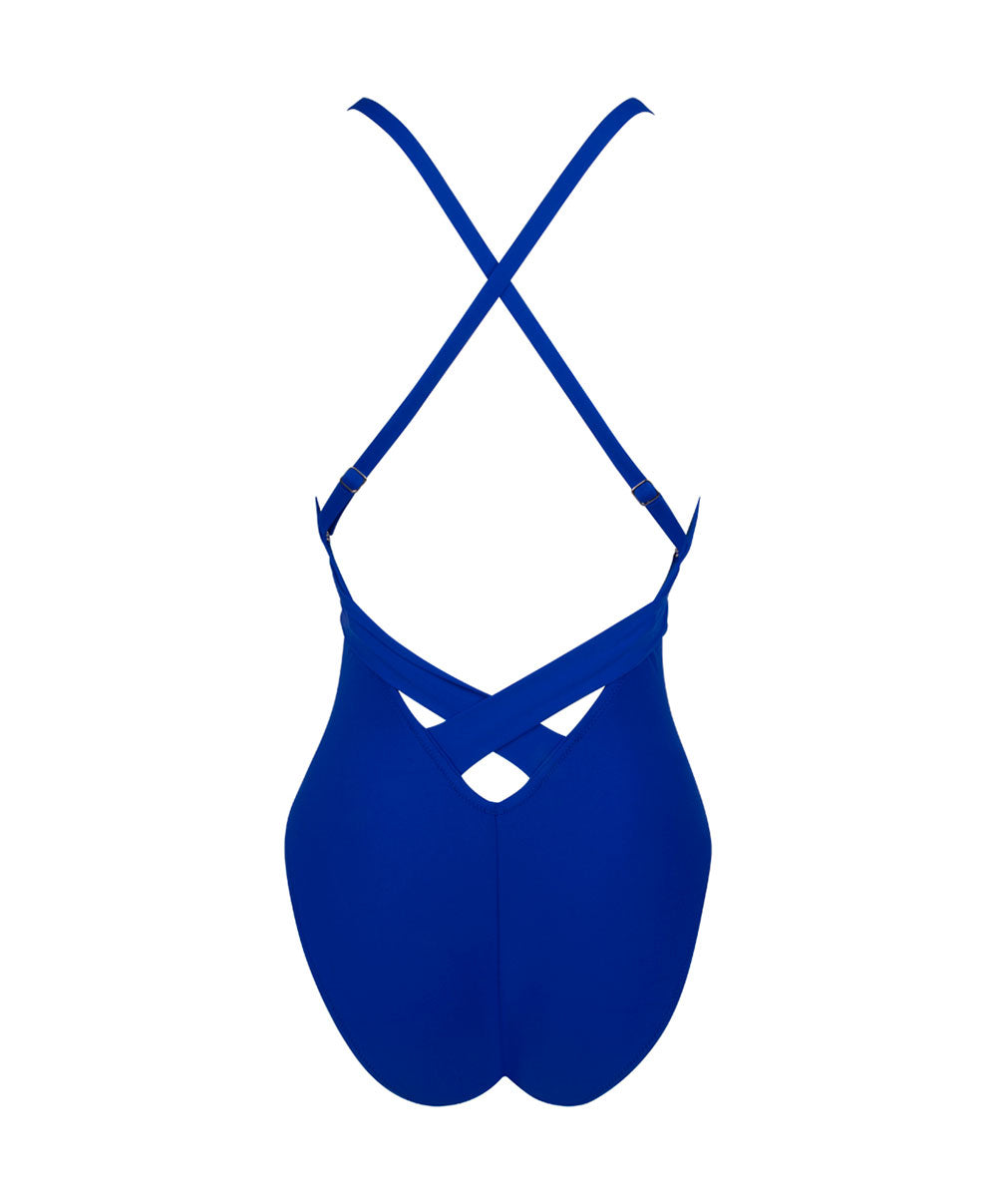 Maillot de bain une pièce dos nageur La Chiquissima bleu electric Antigel Bain EBB9214-ME