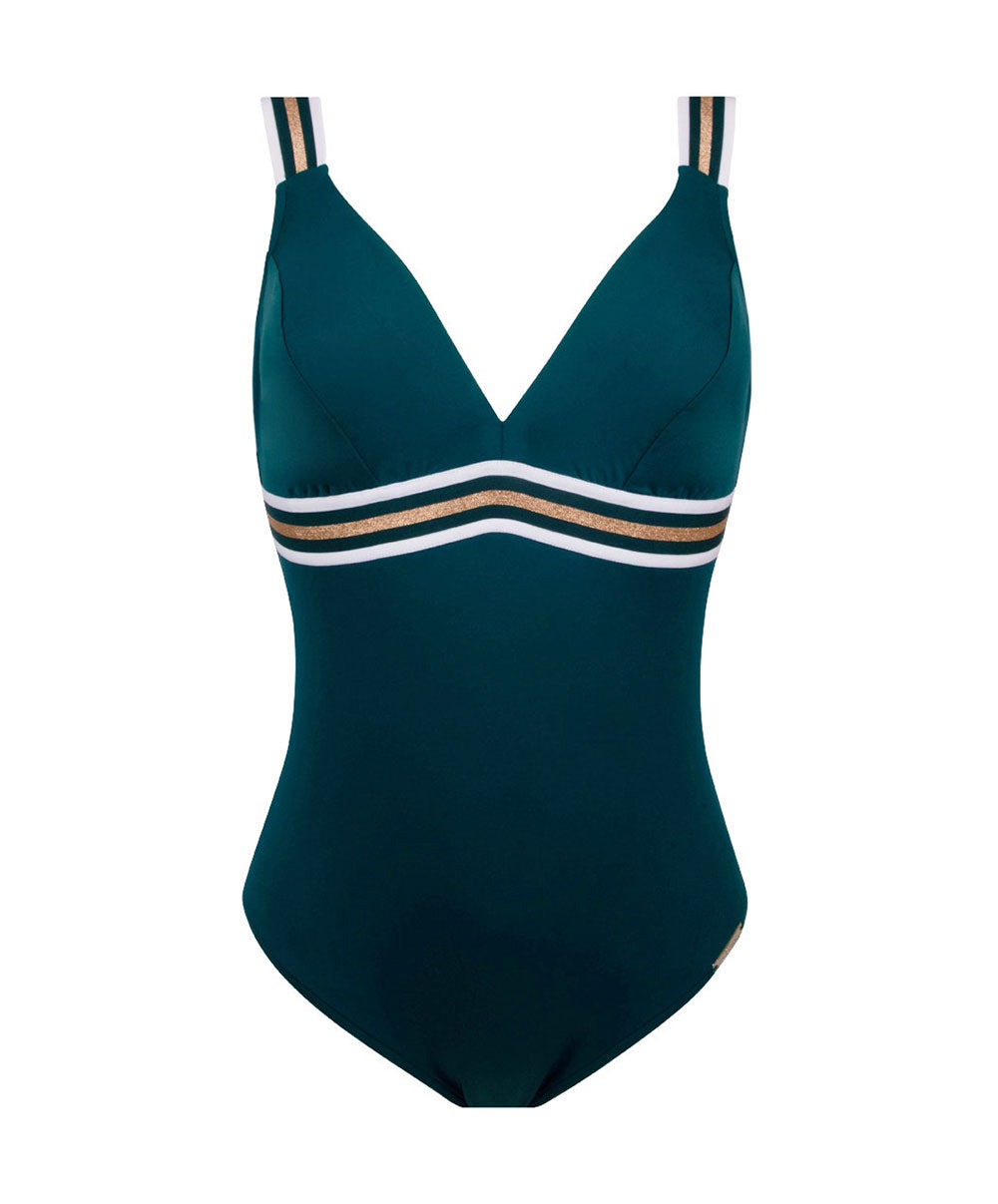 Maillot de bain une pièce dos ouvert Lise Charmel bain Énergie Nautique pacifique ABA6935-PN
