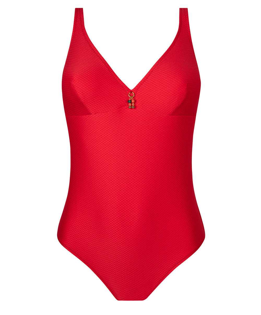 Maillot de bain une pièce maintien sans armatures La Vogueuse corail vogue Antigel Bain FBB9207-CV 1