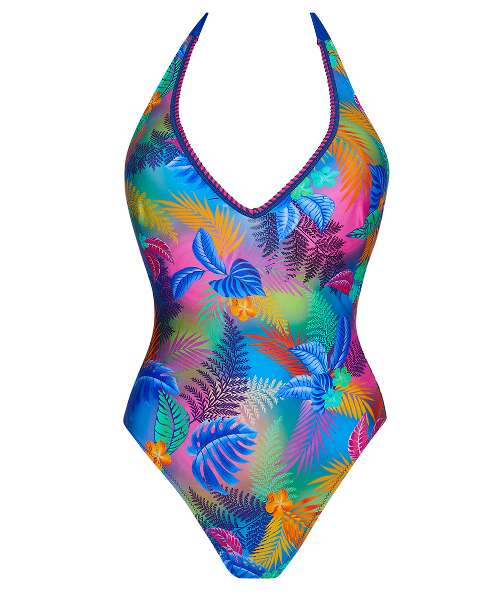 Maillot de bain une pièce nageur sans armatures L'Avatar des Îles multicolore Antigel Bain EBB9247-BA 100