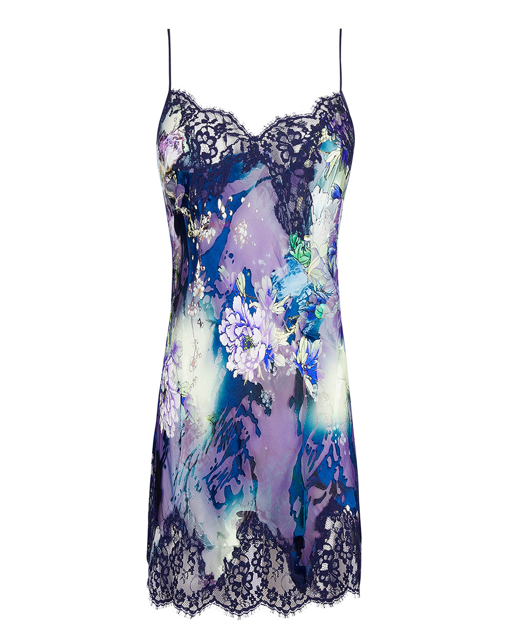 Nuisette babydoll en soie et viscose Lise Charmel Déesse Désirs mauve ALH1777-MD