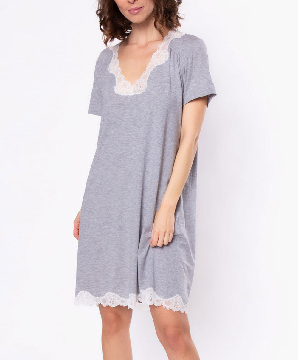 Nuisette manches courtes Antigel de Lise Charmel Simply Perfect chiné gris FNA1006-CG
