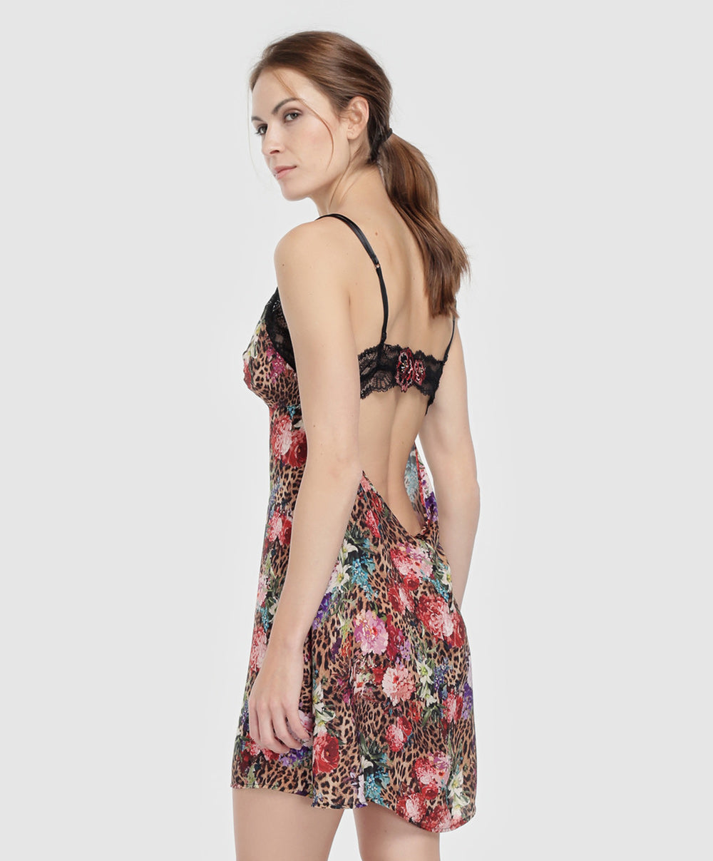 Nuisette sexy Lise Charmel Corolle fauve félin ALG1214-CF face