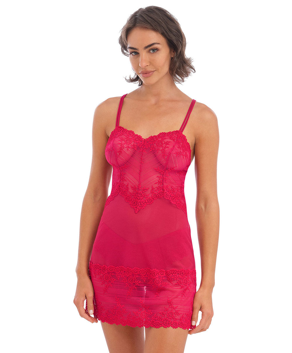 Nuisette sexy Wacoal Embrace Lace rouge persan WA814191-615