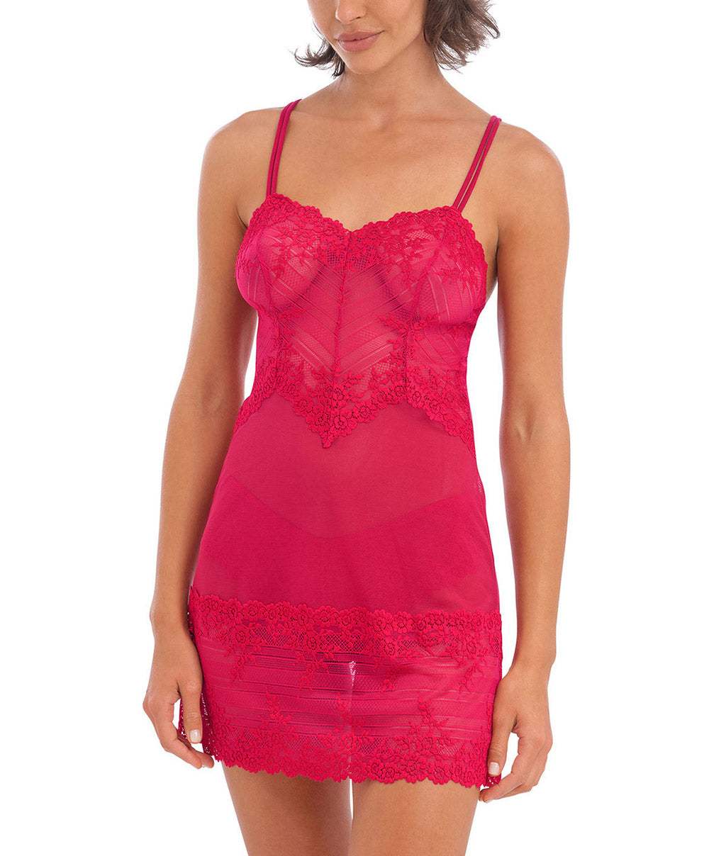 Nuisette sexy Wacoal Embrace Lace rouge persan WA814191-615