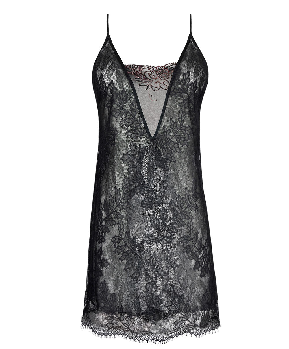 Nuisette sexy en dentelle Charme Secret noir Lise Charmel ALJ1233-CN 10