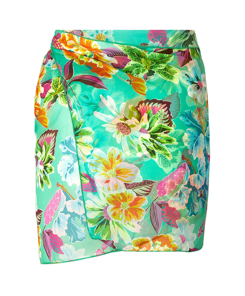 Paréo court d'été La Feminissima vert émeraude Antigel Bain ESB6170-VE