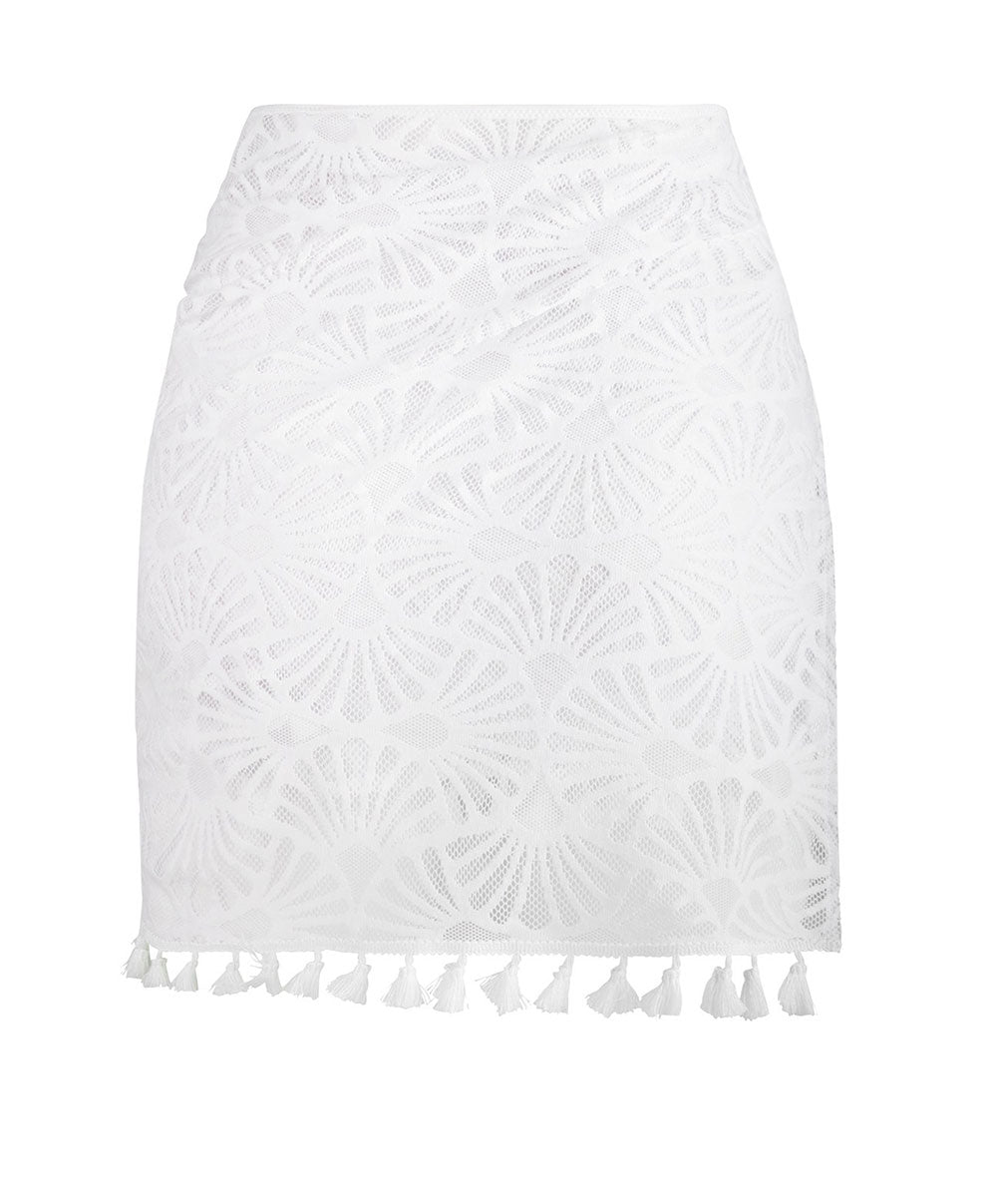 Paréo court d'été La Muse Dentelle blanc Antigel Bain ESB6106-BL 10