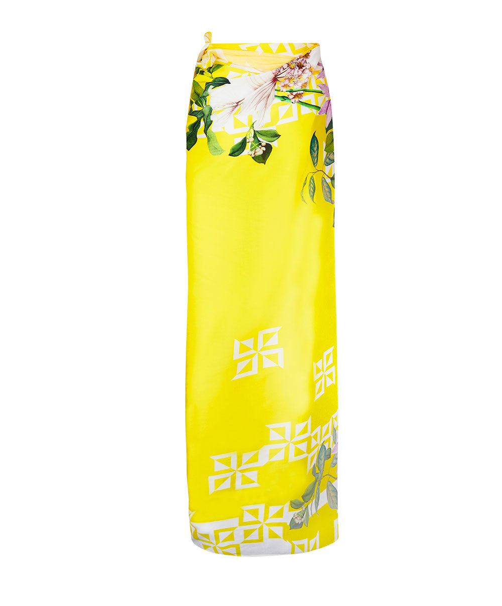 Paréo de plage Lise Charmel bain Jardin Délice soleil jaune ASB6078-SD