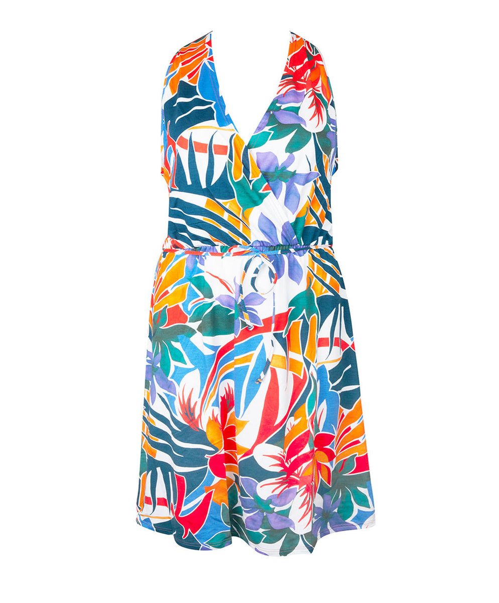 Neuse Paper Sleeveless summer dress Antigel Bain La Flaneuse multicolor cut-out ...