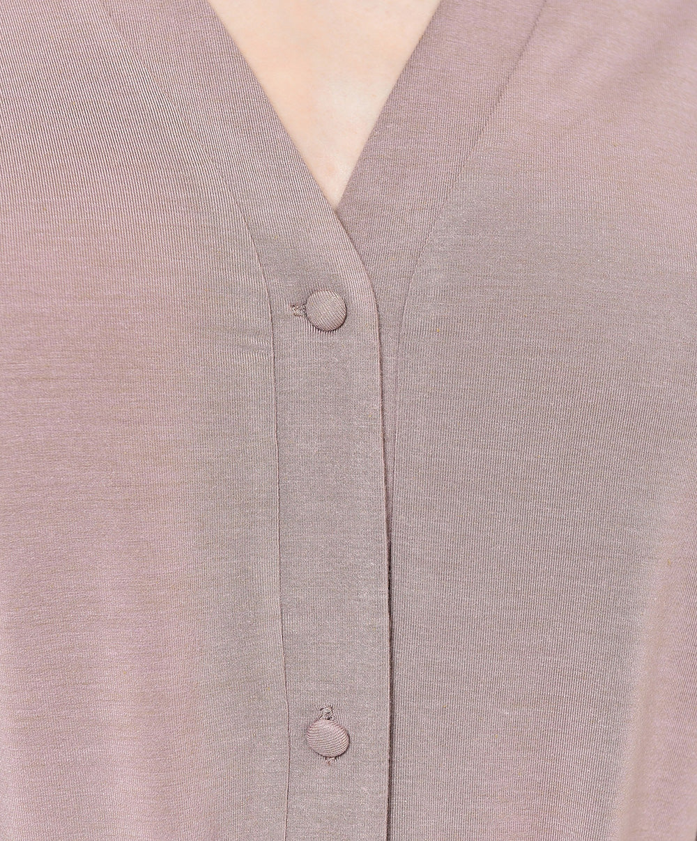 Robe de chambre luxe Lise Charmel Frisson Végétal rose ALG2112-VR