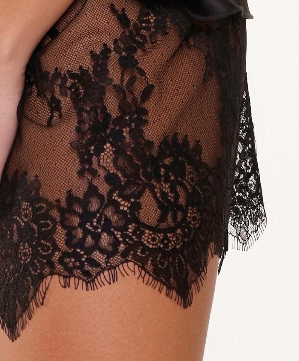 Short sexy en dentelle noir Lingadore Lingadore loungewear 7507FK-02-NOIR