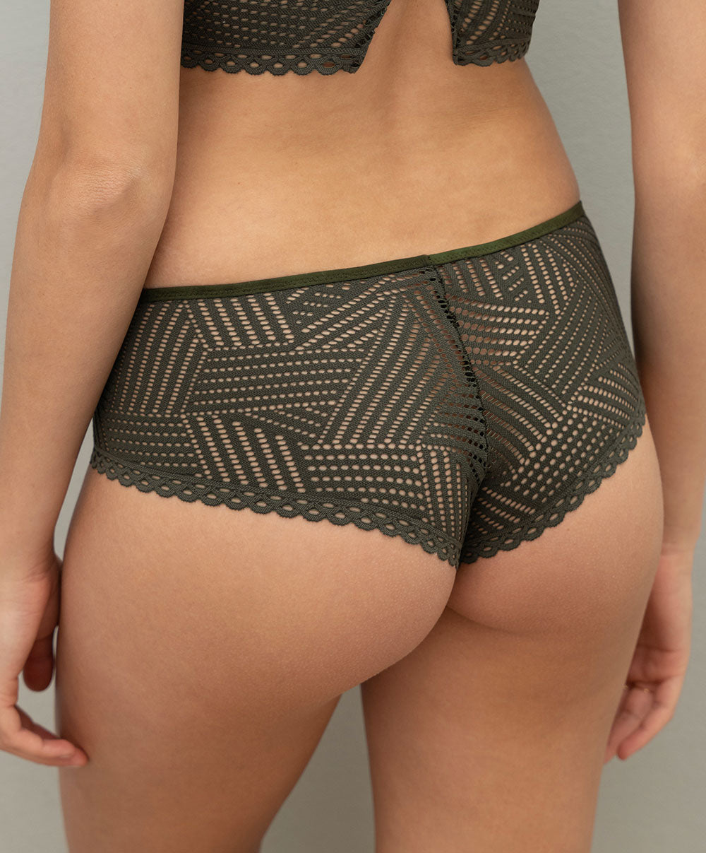 Shorty Antigel de Lise Charmel Tressage Graphic éclat aventure kaki ECC0437-EA