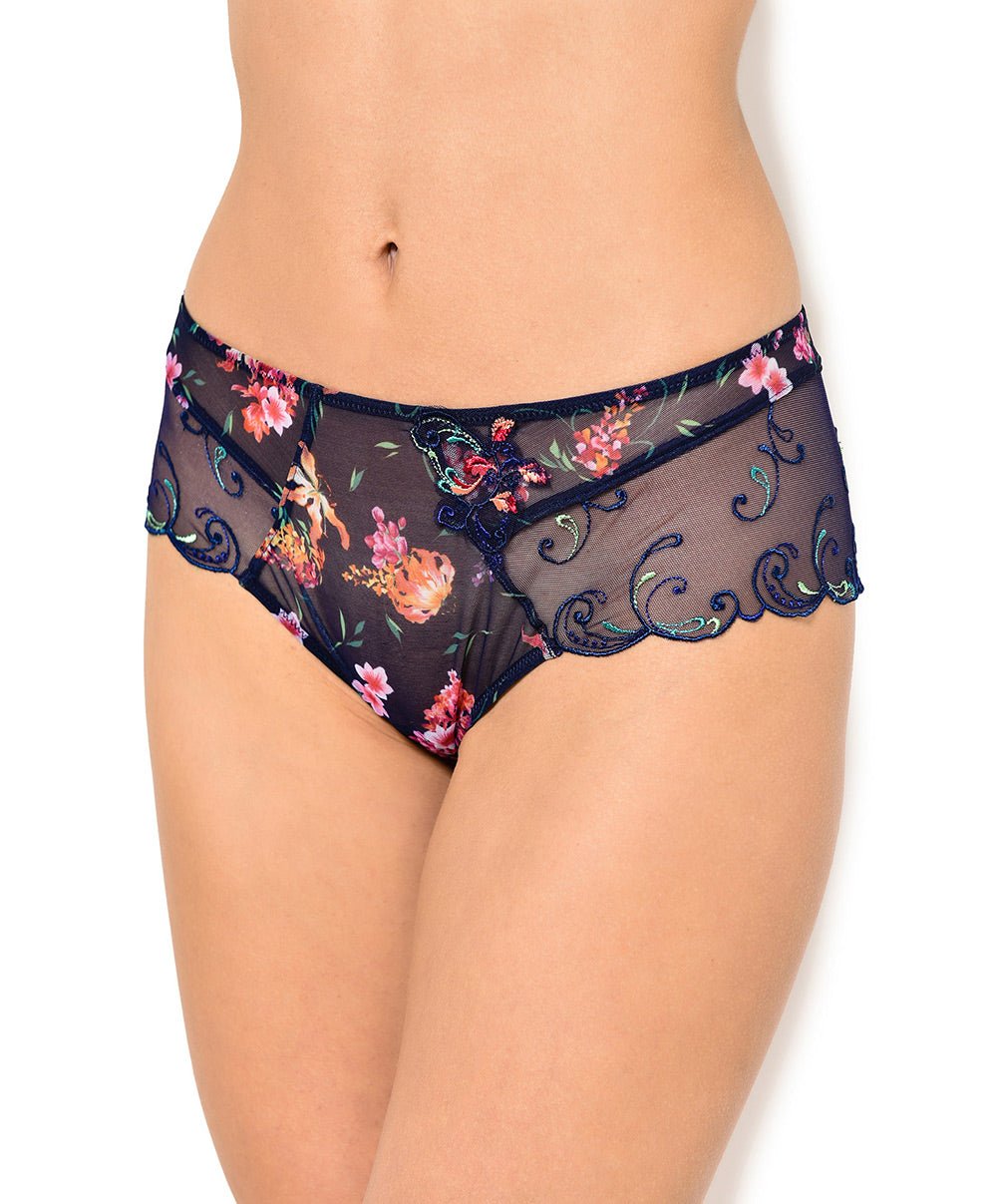 Shorty transparent Lise Charmel Fête de Venise Bleu Pérou