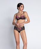 Shorty Lise Charmel Floraison Passion safran rose ACH0486-SR