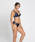 Shorty en soie Lise Charmel Splendeur Soie bermudes bleu ACC0480-BS