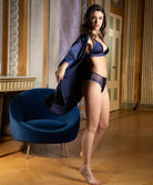 Shorty en soie Lise Charmel Splendeur Soie bermudes bleu ACC0480-BS