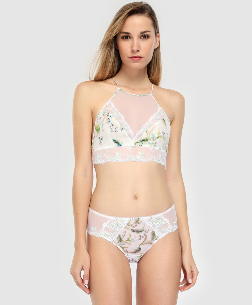 Shorty fleuri Lise Charmel Aura Tropical blanc exotique ACG0403-BX