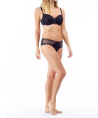 Shorty grande taille Lise Charmel Dressing Floral noir BCC0488-NO