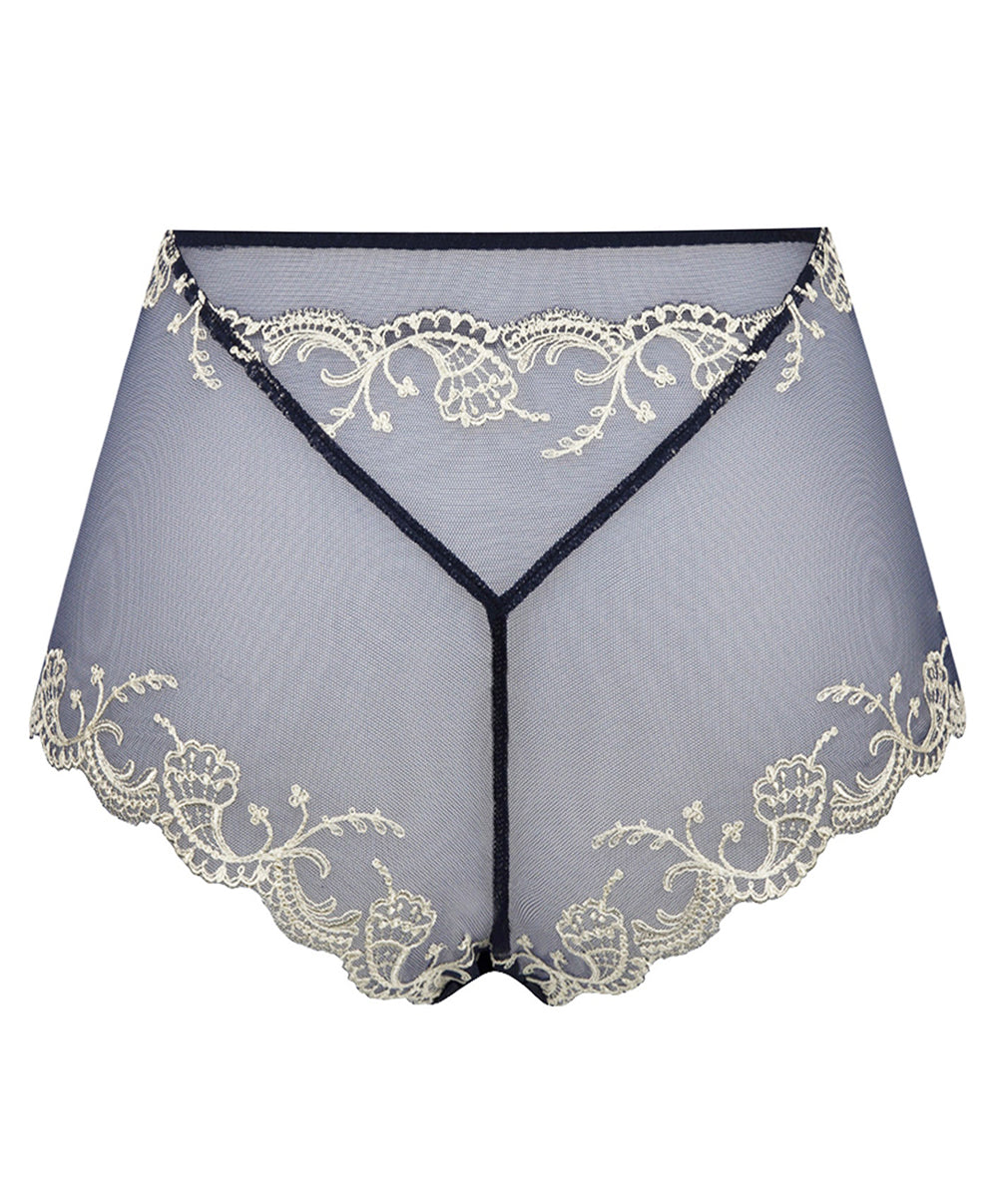 Shorty sexy en soie Lise Charmel Splendeur Soie marine ACC1480-SM 100