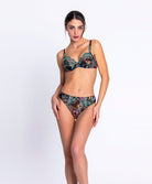 Slip "Fantaisie" Lise Charmel Fleurs Étoiles éclat étoile (noir et multicolore) ACH0296-EE