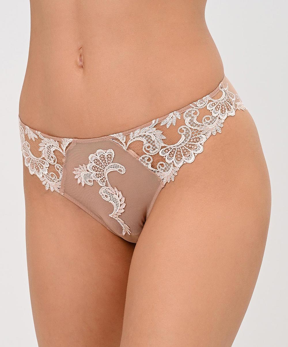 Slip "Séduction" Lise Charmel Dressing Floral ambre nacre ACC0788-AN