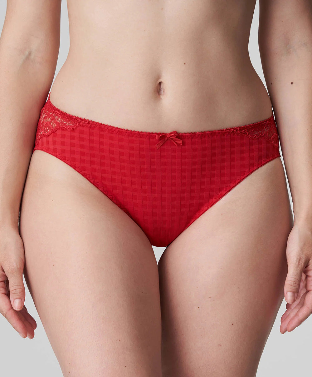 Slip brésilien dentelle PrimaDonna Madison rouge scarlet 0562125-SCA