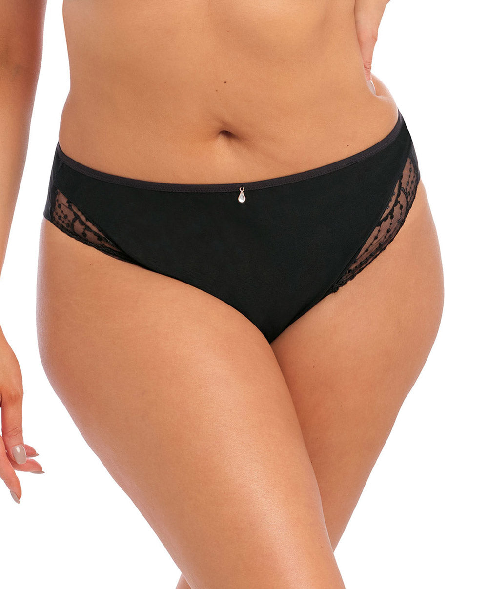 Slip brésilien grande taille Elomi Priya noir EL4557-BLK
