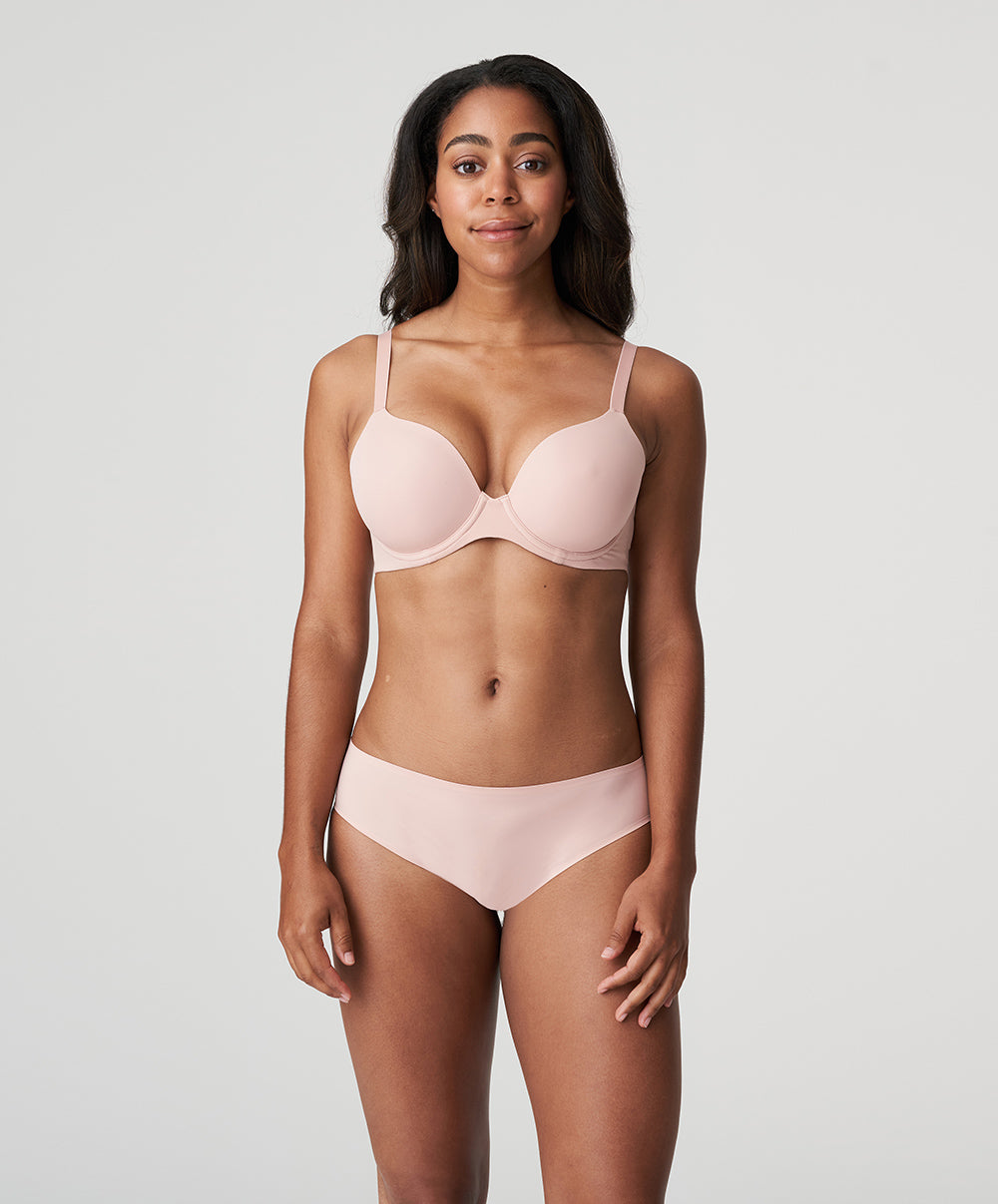 Slip brésilien invisible PrimaDonna Figuras rose poudré 0563250-PWD