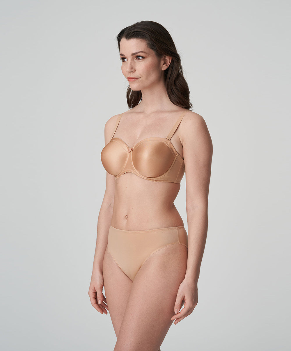 Slip brésilien invisible PrimaDonna Satin cognac 0561330-COG