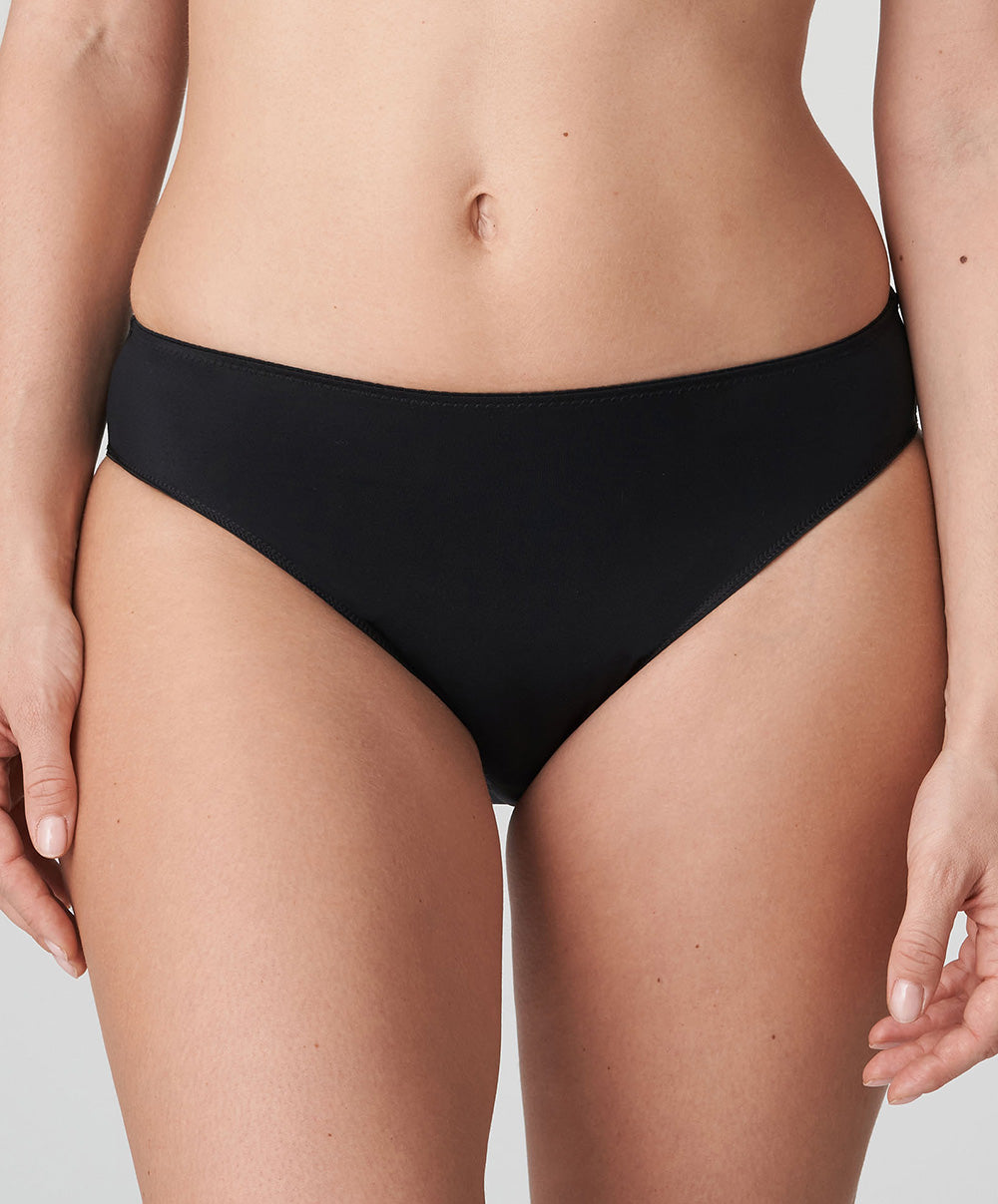 Slip brésilien invisible PrimaDonna Satin noir 0561330-ZWA