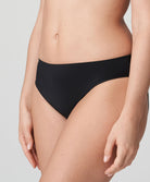 Slip brésilien invisible PrimaDonna Satin noir 0561330-ZWA