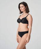 Slip brésilien invisible PrimaDonna Satin noir 0561330-ZWA
