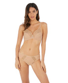 Slip coton Wacoal Lisse frappe nude WE145005-FRP