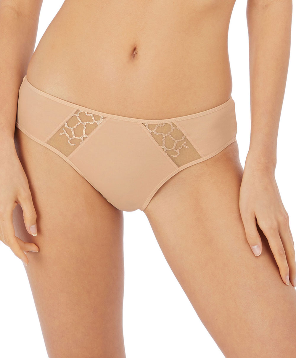 Slip coton Wacoal Lisse frappe nude WE145005-FRP