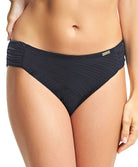 Slip de bain mi-couvrant côtés plissés Fantasie swim Ottawa noir FS6358-BLK