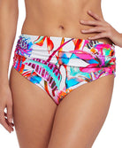 Slip de bain plissé taille haute Fantasie swim Paradise Bay Multicolore FS6480-MUI face
