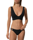 Slip de bain taille basse Lise Charmel bain Éclat Rock noir ABB0470-NO