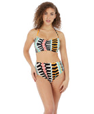 Slip de bain taille haute Bassline multicolore Freya swim AS7056-MUI