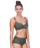 Slip de bain taille haute Glam rock Freya swimwear Olive