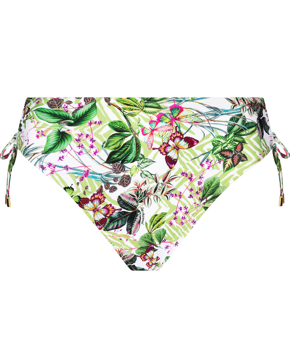 Slip de bain taille mi-haute échancrure ajustable Lise Charmel bain Envolée Tropicale lumière  ABB0673-LT